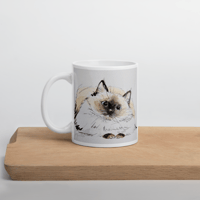 Image 3 of Custom Hand Painted Cat Mug 