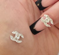 Image 2 of silver diamond Chanel charms 