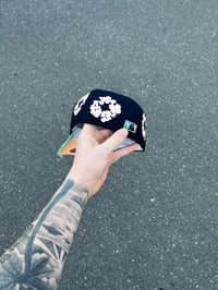 Image 4 of PEACH BRIM TRI TONE MIAMI MARLINS CUSTOM FITTED CAP