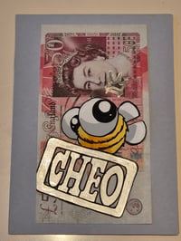 Fiddy Pound Note Hand Finished with Cheo Bee