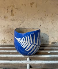 Image 1 of Small Pinched Planter - maritime blue