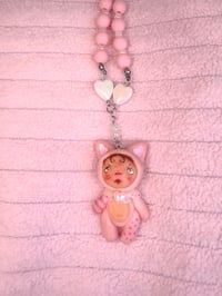 Image 2 of macaron necklace - Strawberry