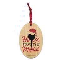 Image 10 of Wooden ornaments ho ho ho pour the merlot