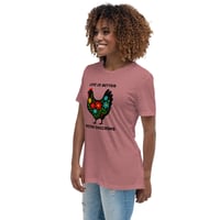 Image 2 of Women's Relaxed T-Shirt, Life Is Better With Chickens T-Shirt | Farm Life Floral Chicken Graphic Tee