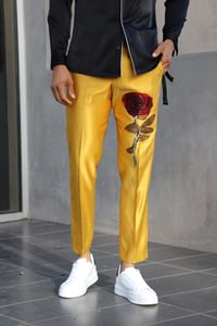 Image 4 of The sika satin pants - gold 