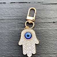 Image 8 of Evil Eye Hamsa Keychain 