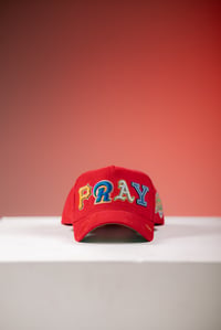 Image 1 of PRE ORDER Philippians 4:6 PRAY Hat "Red"