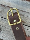Horween Leather Belt 2nds Quality - Brown Pebbled Latigo