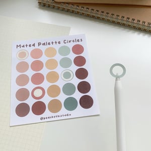 Image of Color Palette Circle Sticker Sheets