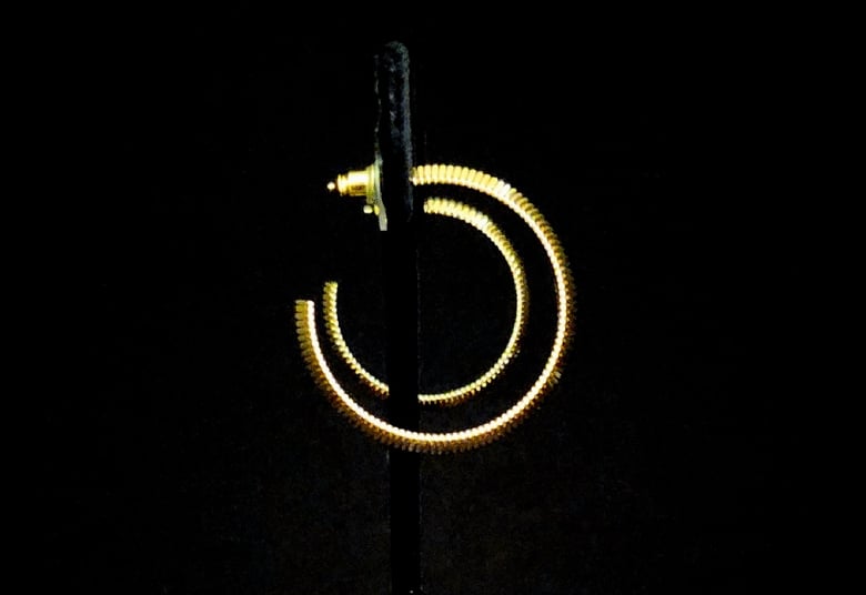 Image of Gold Large Ridged Hoops