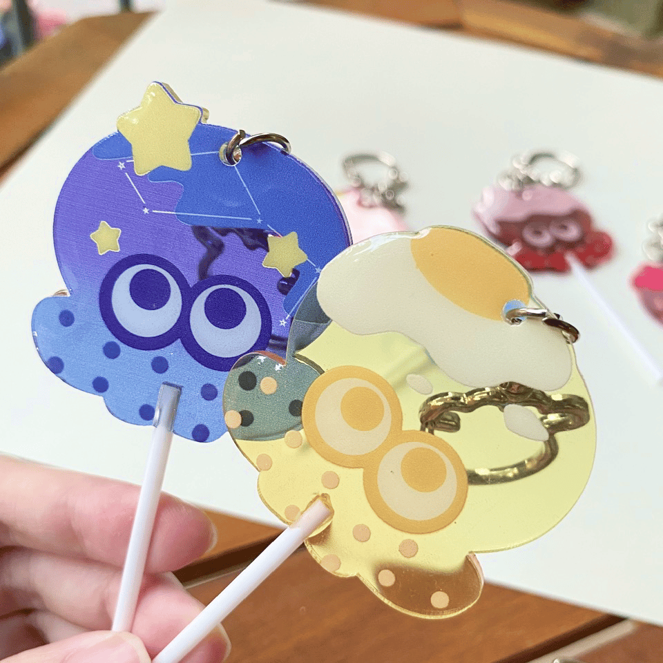 Image of Octo clear lollipop charms - Splatoon 3