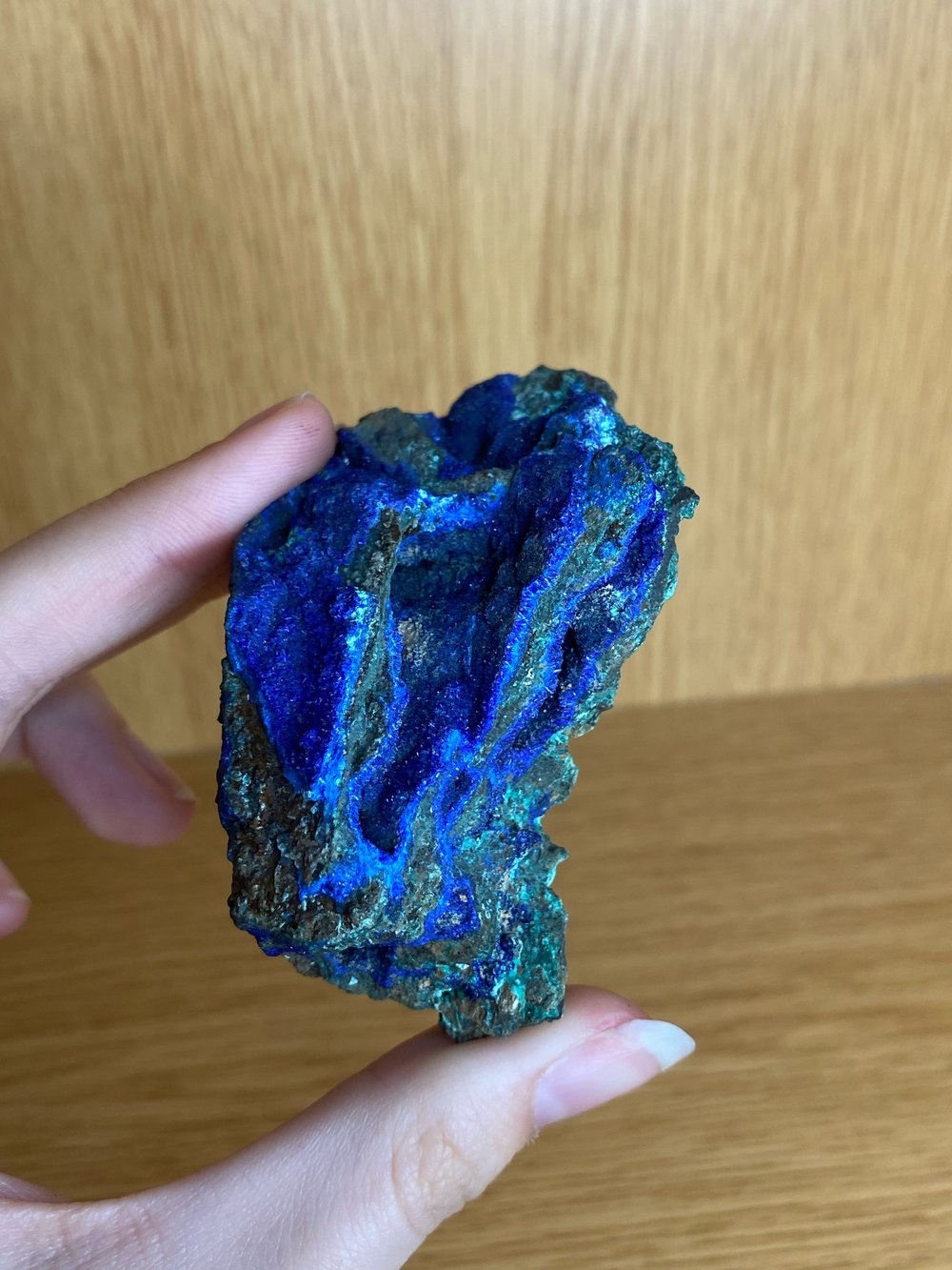 Raw azurite and malachite 