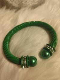 Image 1 of GREEN BANGLE BRACELET 