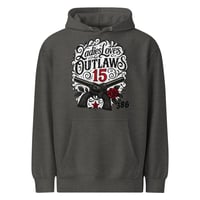 ladies love gun roses hoodie grey