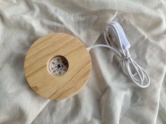 Large LED Wooden Light Bases