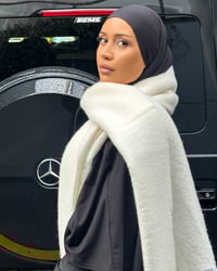 Image 2 of Black cotton jersey khimar