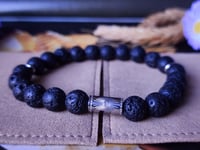 Image 5 of Hematite & Lava 3pc Stacked Bracelet Set