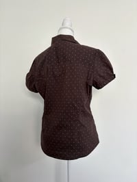 Image 3 of 00s Brown polka shirt // M