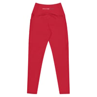 Image 3 of ROOT CHAKRA RED CROSSOVER LEGGINGS