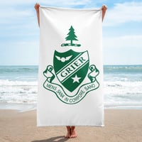 Image 1 of Beach Towel with green Grier crest