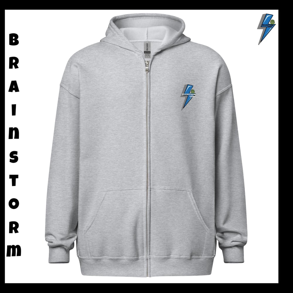 Brainstorm Army heavy blend zip hoodie