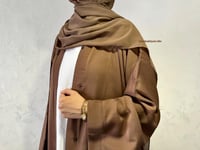 Image 1 of Mocha Brown Khadija Abaya 