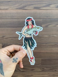 Image 1 of Bonefish Hula Dancer Sticker