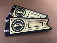 BLACK/GOLD FLAGS (PAIR) “IMPALA DEER” 