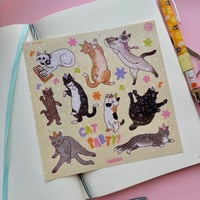 Image 2 of Cat Party sticker sheet
