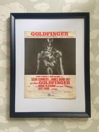 Image 1 of Goldfinger, James Bond film, framed 1964 vintage sheet music