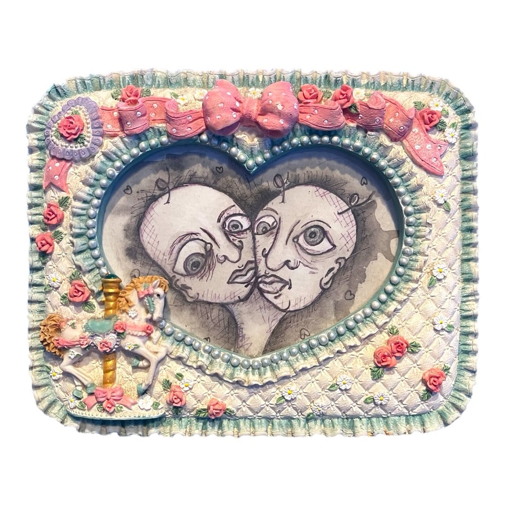 Image of Sideshow Twins Framed (Watercolor/Ink)