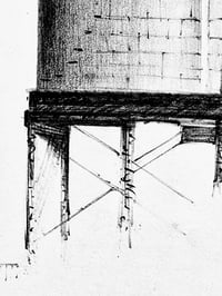 Image 3 of Graphite Water Tower Drawing 03925