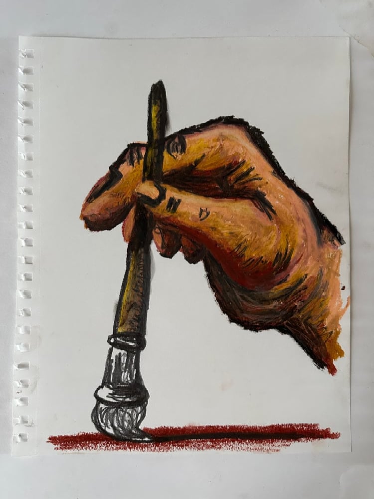 Image of “UNTITLED (ARTIST PAINTING V2)” drawing