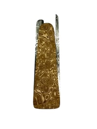Image 1 of folding tool - full wood w/ damascus engraving