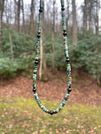 Image 2 of African Turquoise Jasper, Black Obsidian, and Onyx Choker