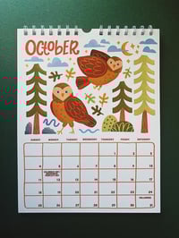 Image 4 of 2026 Illustrated Wildlife Calendar Letter Size