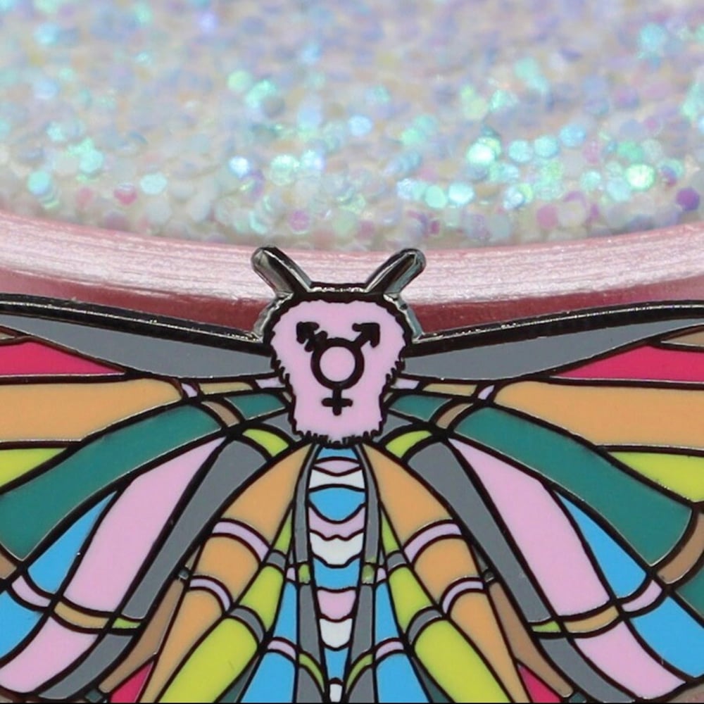 Image of Pride Moth Enamel Pin