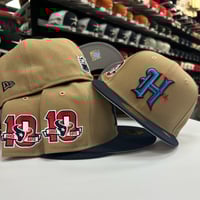 Image 2 of New Era 59Fifty Tan Navy Texans 