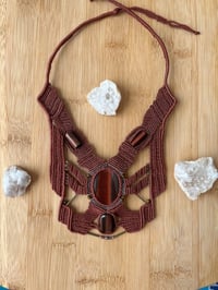 Image 2 of Tigers Eye Micro Macrame Neckace 
