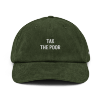 Image 1 of Tax the Poor corduroy cap 