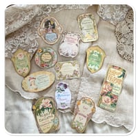 Image 2 of Vintage french ephemera stickers purfume labels