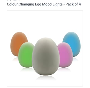 Sensory mood light changing egg lights