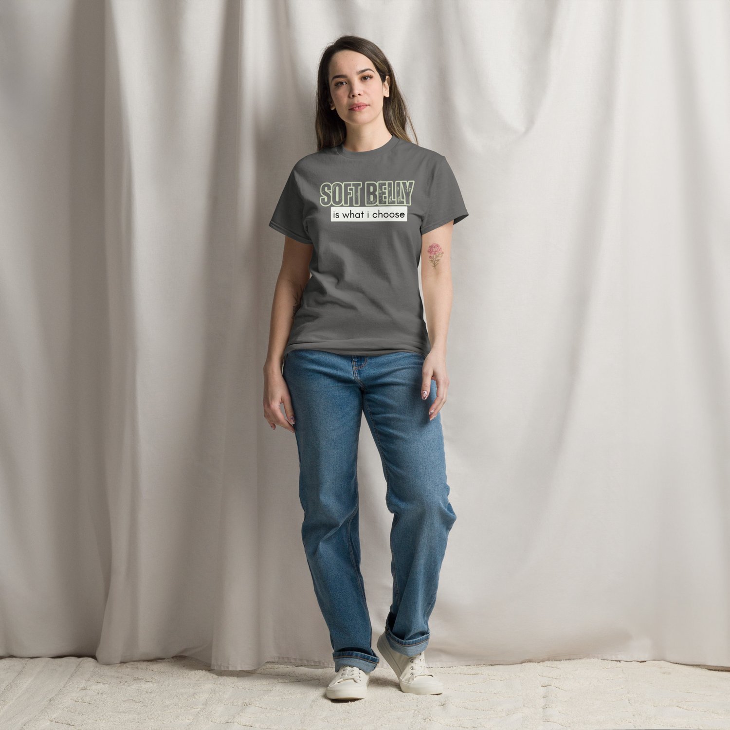 Image of Soft Belly TYPE Tee_Black 