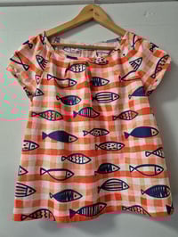 Tilda top-Gingham Fish 