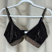 Image 3 of COLSIE black and gold metallic shimmer bralette bra