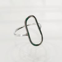 Image 1 of Sterling Silver Open Oval Ring 