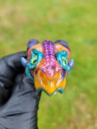 Image 9 of Magenta Orange aqua DragonHead Pendant