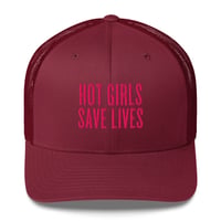 Image 9 of HOT GIRLS SAVE LIVES - THE TRUCKER HAT IN PINK 