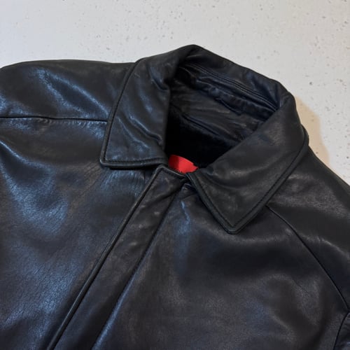 Image of 2000s Fleece Lined Leather Jacket, Size XL