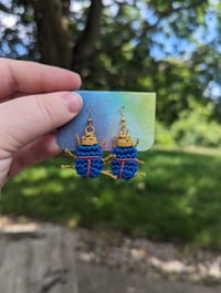 Image 1 of beetle earrings